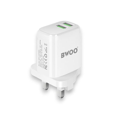 Picture of BWOO UK CHARGING PLUG DUAL PORTS WITH TYPE C CABLE
